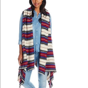 Sam Edelman blanket stripe woven poncho/cape. Small. New.